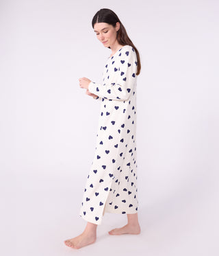 Women's Heart-Print Cotton Nightdress