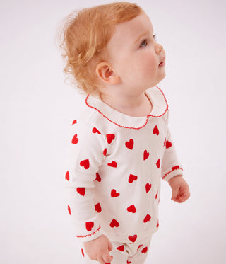 Babies' Two-Piece Pyjamas Printed With Hearts