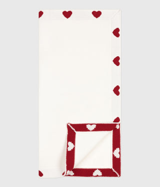 Babies' Cotton Blanket With Heart Printed
