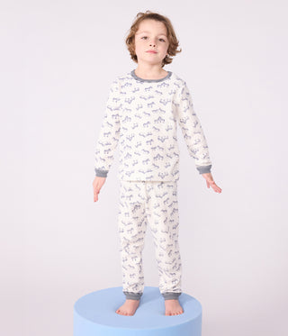 Children's Long-Sleeved Velour Pyjamas With a Zebra Print