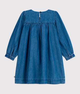 Girls' Long-Sleeved Denim Dress 