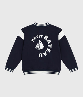 Children's Varsity-Style Jacket in Plain Cotton
