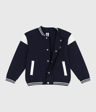 Children's Varsity-Style Jacket in Plain Cotton