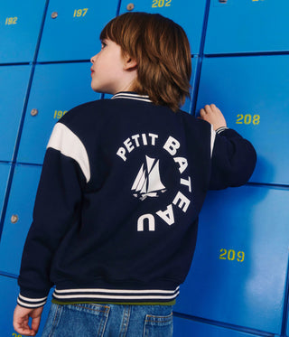 Children's Varsity-Style Jacket in Plain Cotton