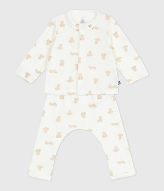Babies' Teddy Bear Print Cotton 3-Piece Gift Set