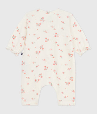 Babies' Floral Print Ruffled Cotton Playsuit
