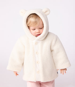 Babies' Padded Sherpa Coat With a Hood 