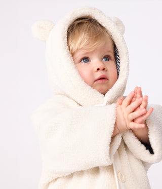 Babies' Padded Sherpa Coat With a Hood 