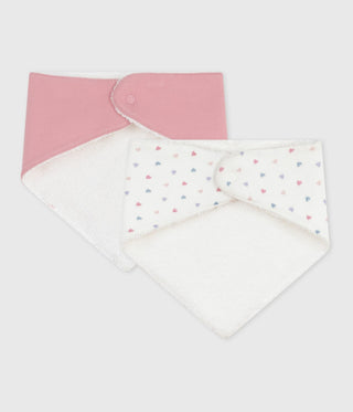 Babies' Heart Printed Cotton Bandanas