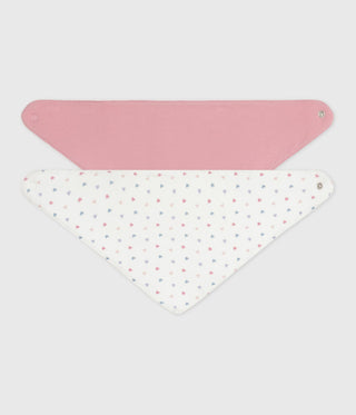 Babies' Heart Printed Cotton Bandanas