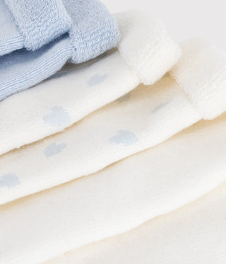 Babies' Plain Cotton Socks - 3-Pack