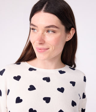 Women's Cotton Terry Pyjamas Printed With Hearts