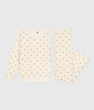 Women's Golden Heart Print Cotton Pyjamas