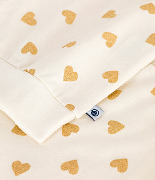 Women's Golden Heart Print Cotton Pyjamas