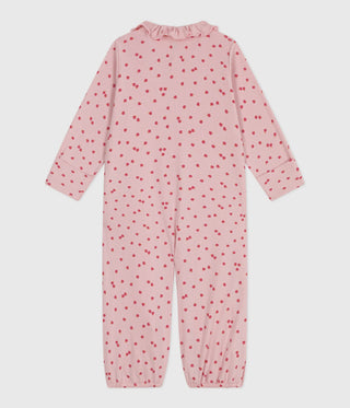 Babies' Printed Cotton Jumpsuit/Sleeping Bag With a Collar
