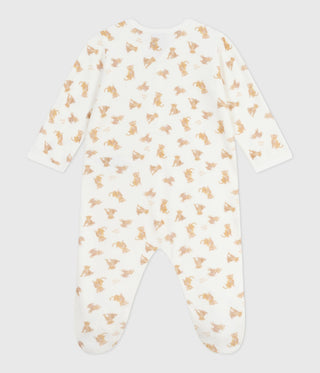 Babies' Velour Pyjama Suit Printed With Leopards