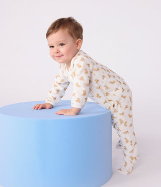 Babies' Velour Pyjama Suit Printed With Leopards