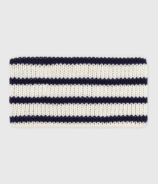 Babies' Stripy Fleece-Lined Knitted Snood