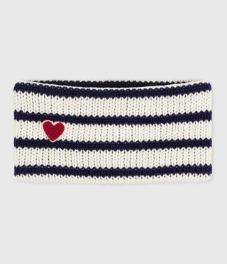 Babies' Stripy Fleece-Lined Knitted Snood