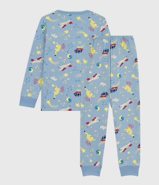 Children's Long-Sleeved Pyjamas in Printed Fleece