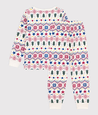 Children's Long-Sleeved Christmas Pyjamas in Printed Fleece