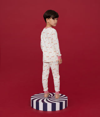 Children's Long-Sleeved Unicorn Print Cotton Pyjamas
