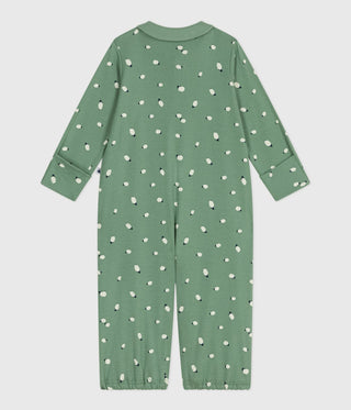 Babies' Printed Cotton Jumpsuit/Sleeping Bag With a Collar