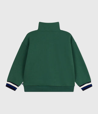 Children's Plain Shawl Collared Cotton Sweatshirt