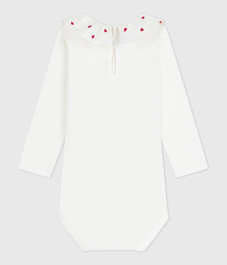 Babies' Plain Cotton Body With An Embroidered Collar