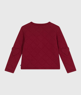 Girls' Plain Cotton Cardigan