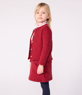 Girls' Plain Cotton Cardigan