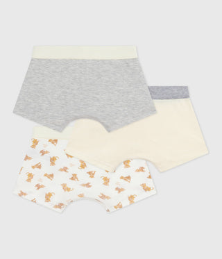 Boys' Leopard Printed Cotton Boxer Shorts - 3-Pack