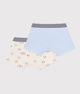 Boys' Penguin Printed Cotton Boxer Shorts - 2-Pack