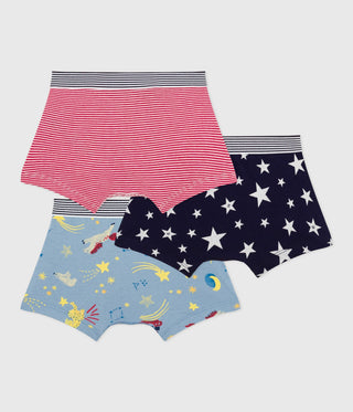 Boys' Printed Cotton Boxer Shorts - -Pack