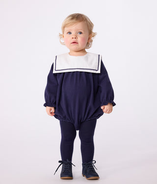 Babies' Sailor-Style Cotton Playsuit