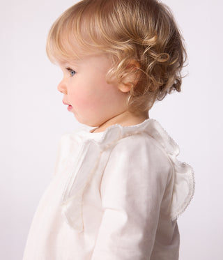 Babies' Long-Sleeved Plain Cotton Blouse