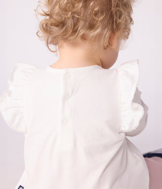 Babies' Long-Sleeved Plain Cotton Blouse