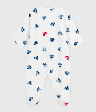 Babies' Heart Printed Fleece Onesie