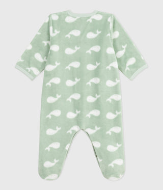 Babies' Whale Printed Fleece Onesie