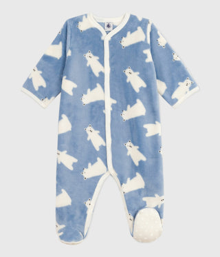 Babies' Bear Printed Fleece Onesie