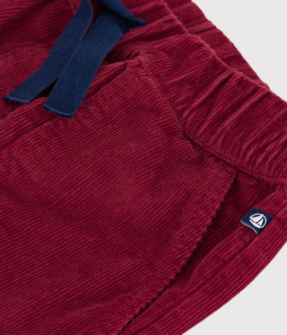 Children's Straight Plain Corduroy Trousers
