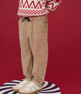 Children's Straight Plain Corduroy Trousers