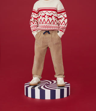 Children's Straight Plain Corduroy Trousers