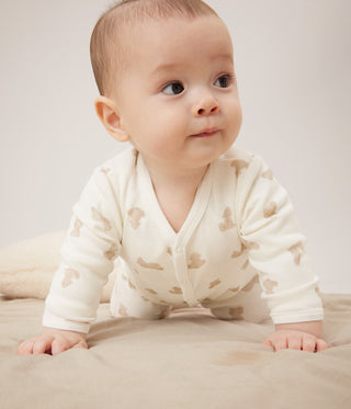 Babies' Footless Bear-Print Cotton Pyjama Suit 