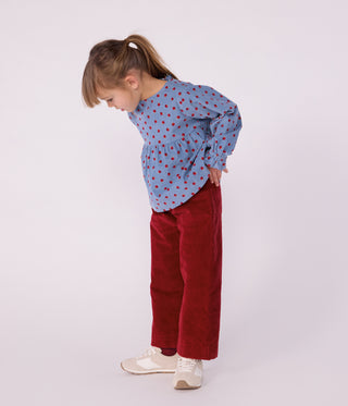 Girls' Plain Corduroy Trousers