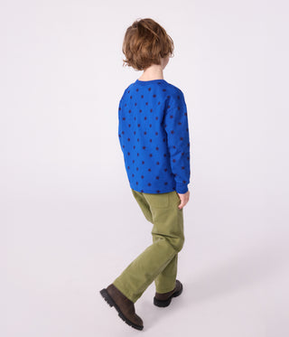 Children's Long-Sleeved Star Printed Cotton T-Shirt
