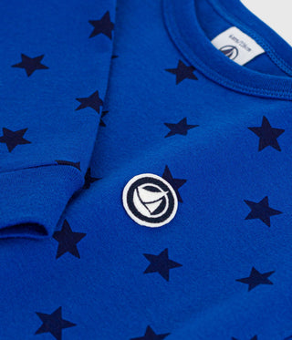 Children's Long-Sleeved Star Printed Cotton T-Shirt