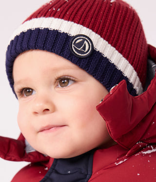 Babies' Knitted Beanie With a Fleece Lining