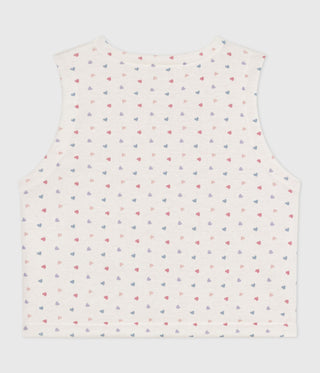 Babies' Sleeveless Reversible Printed Cotton Cardigan