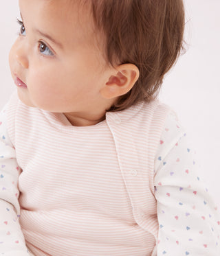 Babies' Sleeveless Reversible Printed Cotton Cardigan